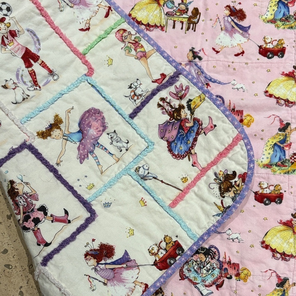 Vintage Jack Dempsey Fabric Colorful Print Handmade Quilt “Personalized” - Picture 8 of 11
